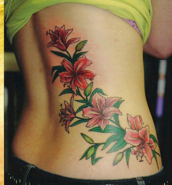 Chinese flower tattoo
