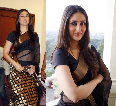 Kareena Kapoor in black saree
