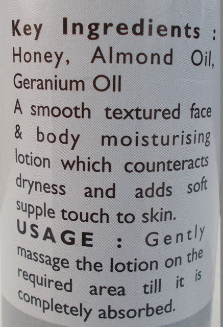 Nature's Essence Lilac Face and Body Lotion ingredients