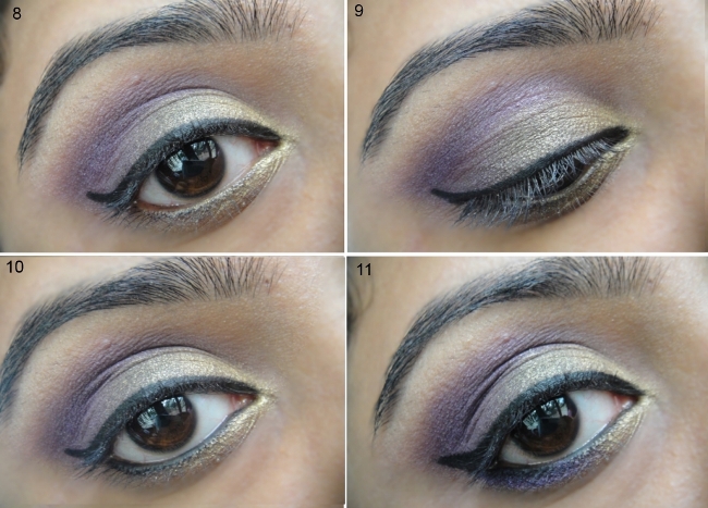 Olive Golden and Purple Eye Makeup Tutorial 8
