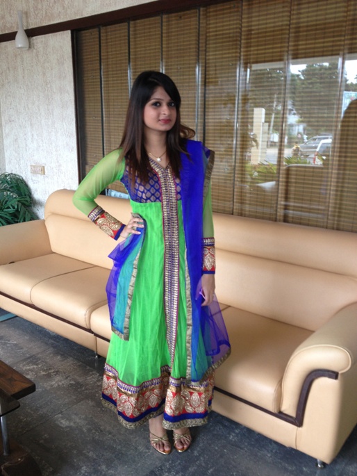 Outfit+of+the+Day+Parrot+Green+Anarkali+Dress