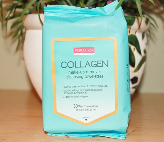 PureDerm Collagen Makeup Remover Cleansing Towelettes