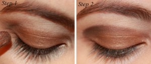 Smoky Brown Eye Makeup Tutorial Step 1 - 2