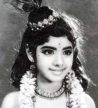 Sridevi as a child