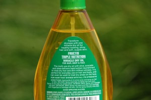 Garnier Fructis Triple Nutrition Miracle Dry Oil Ingredients