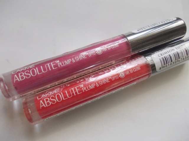 Lakme Absolute Plump & Shine Lip Gloss - Orchid Shine & Crimson Shine