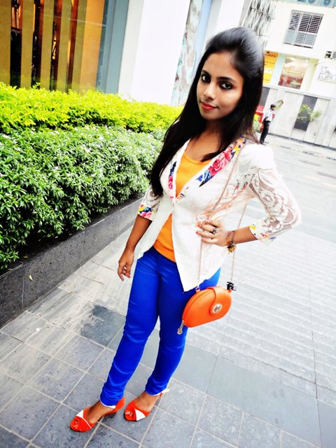 Outfit of the Day Cobalt and Orange