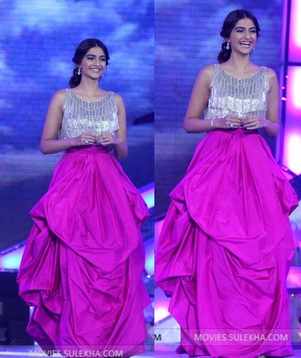 Sonam Kapoor in pink dress