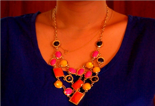 colorful statement necklace