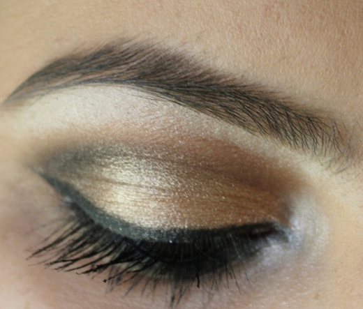 Golden makeup eye
