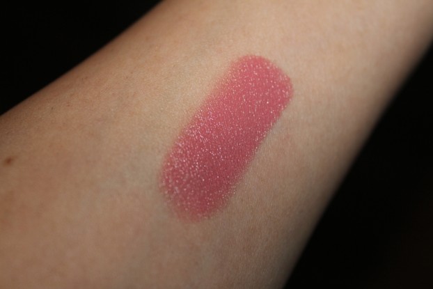 Light pink shimmer lipstick