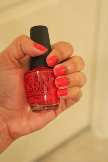 OPI Nail Lacquer Too Hot Pink To Hold Em 5