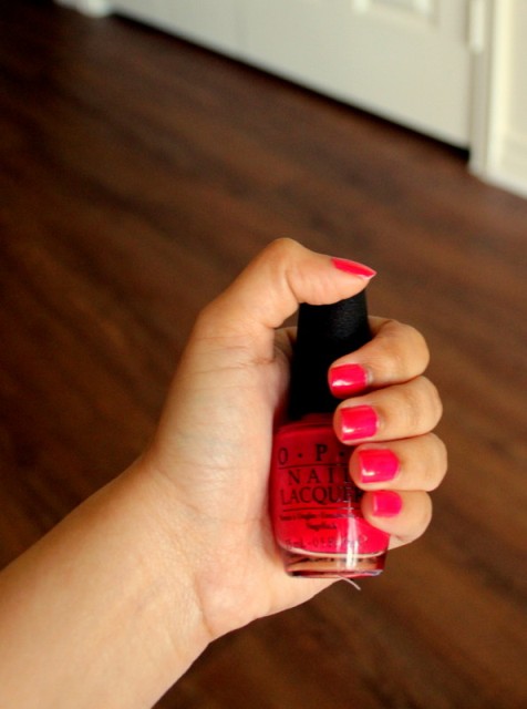 OPI Nail Lacquer Too Hot Pink To Hold Em 7