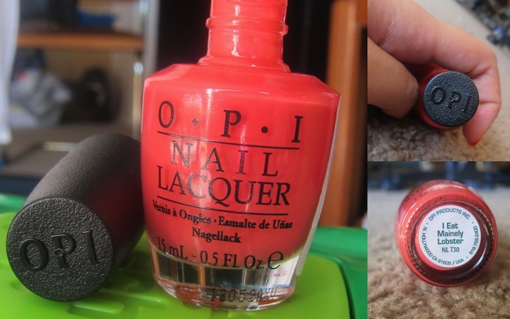 OPI nail paint i eat mainly lobesters