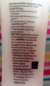 Olay Natural White Rich Sunscreen Lotion - SPF 30 (4)