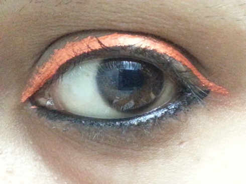 Orange eyeliner