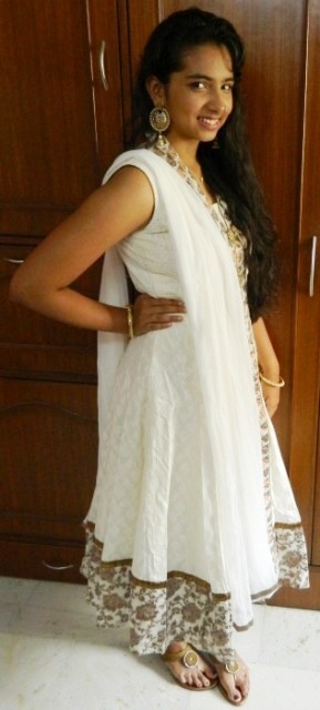 Outfit of the Day White Anarkali Dress (1)