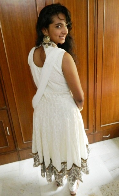 Outfit of the Day White Anarkali Dress (2)
