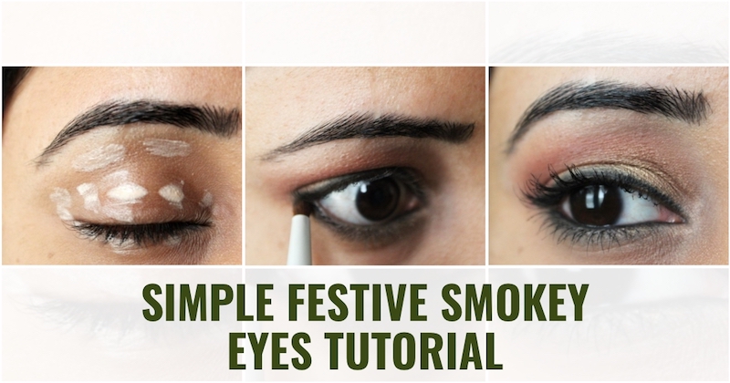 Simple Festive Eye Smokey Makeup