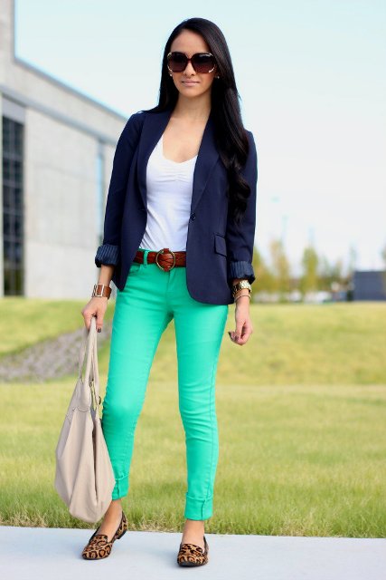 green jeans blue blazer7
