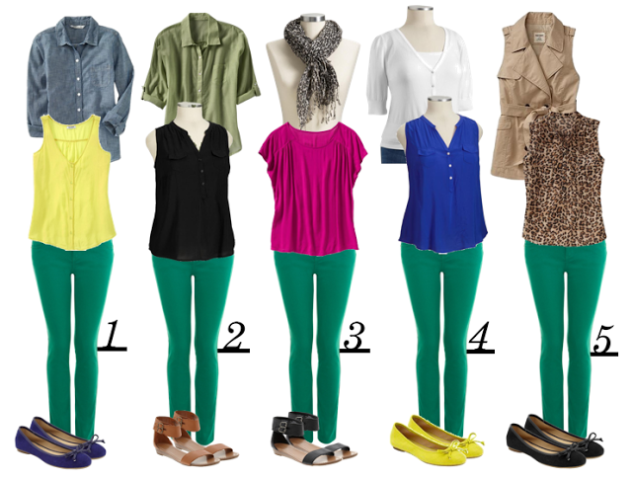 how to style green pants