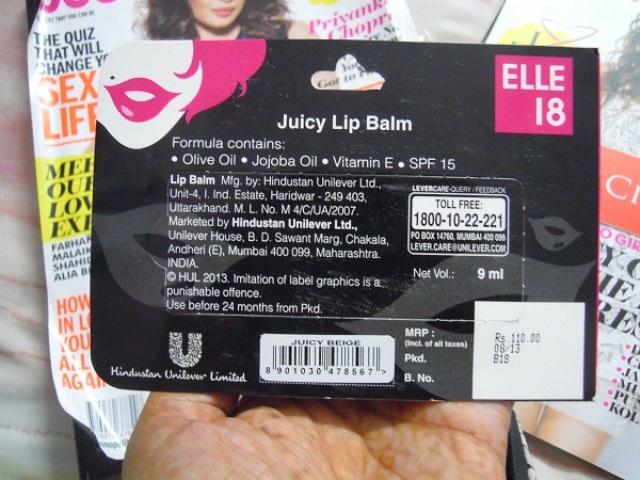 Elle 18 Juicy Lip Balm in Juicy Beige2