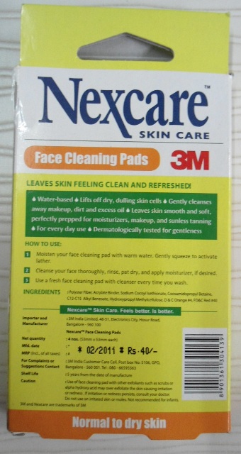 Nexcare Face Cleansing Pads for Normal to Dry Skin2