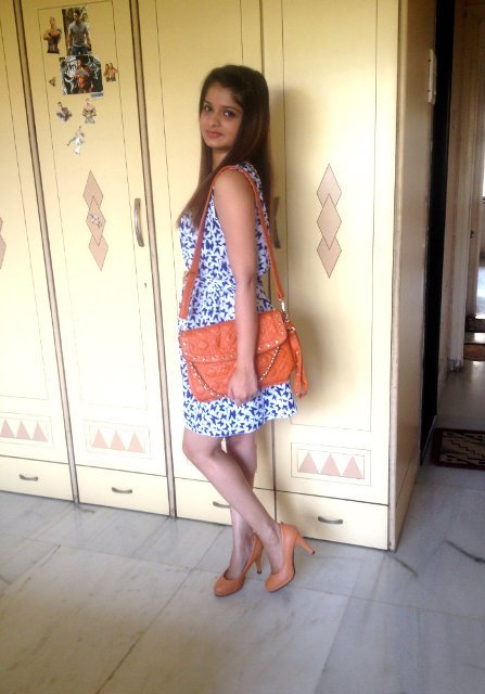 Outfit of the day: Butterfly Dress with Orange Accents