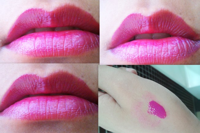 Pink purple lip gloss