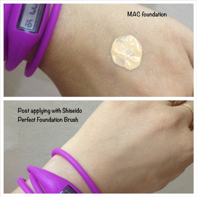 Shiseido perfet Foundation brush - Application