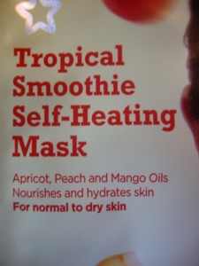 Superdrug Tropical Smoothie Self Heating Mask1