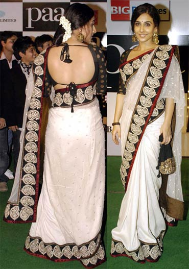 Vidya Balan in white saree