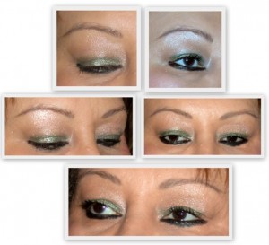 green eyeliner
