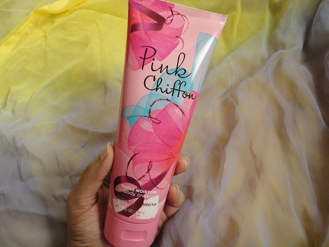 Bath and body works pink chiffon triple moisture body cream