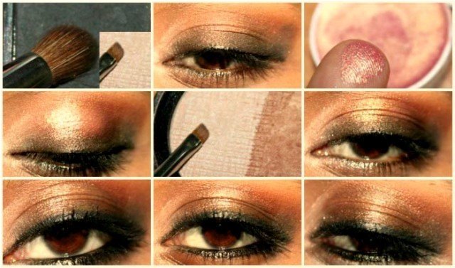 Heavy Kohl Bronze Eyes Makeup Tutorial (2)