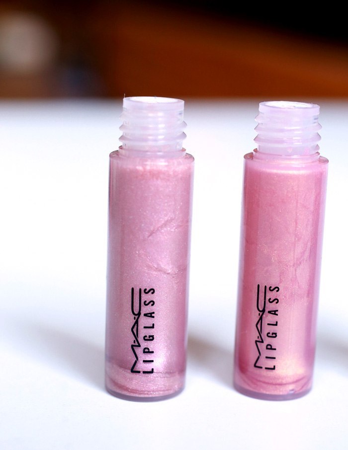 MAC Lipglass Nymphette, Dreamy, Pink Lemonade
