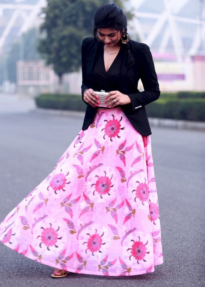 pink anupamaa maxi skirt
