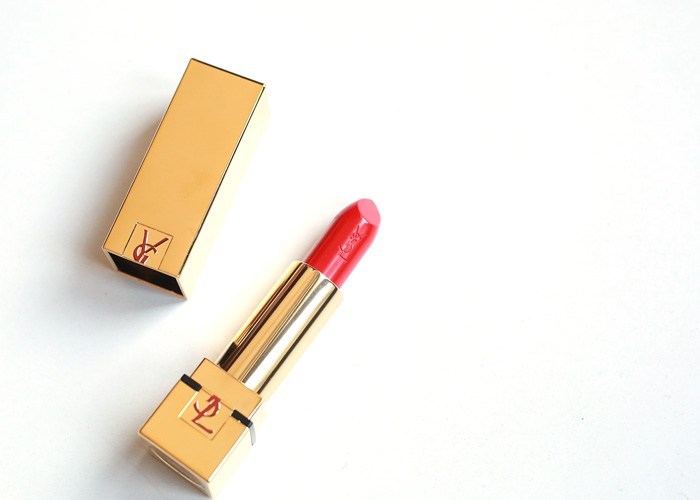 YSL Pur Couture lipstick Le rouge review, swatch, OOTD