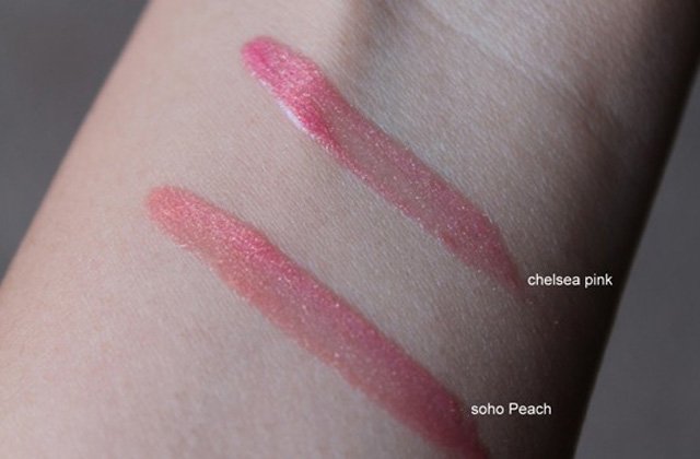 NYC Liquid Lipshine Lipgloss in Chelsea Pink andSoho Peach