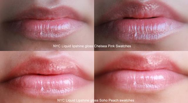 NYC Liquid Lipshine Lipgloss in ChelseaPink and Soho Peach