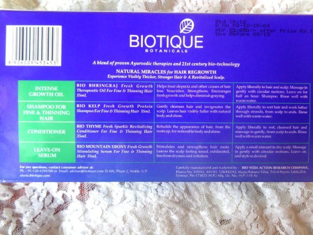 Biotique Natural Miracles for Hair Regrowth Kit