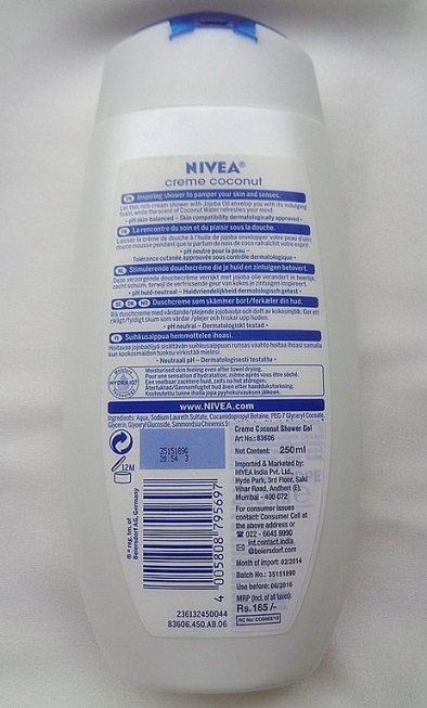 Nivea Creme Coconut Shower Cream