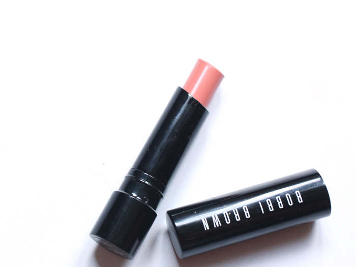 bobbi brown pale peach  lipstick  review, swatch