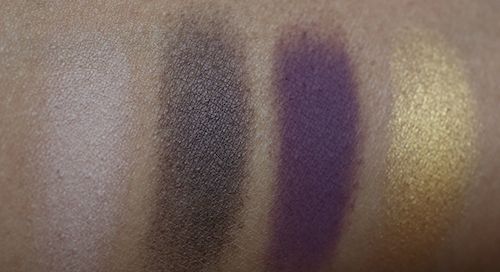 swatches - goldmine, fig1, smut, orb