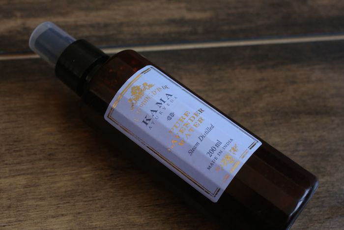 kama ayurveda pure lavender water review, swatch