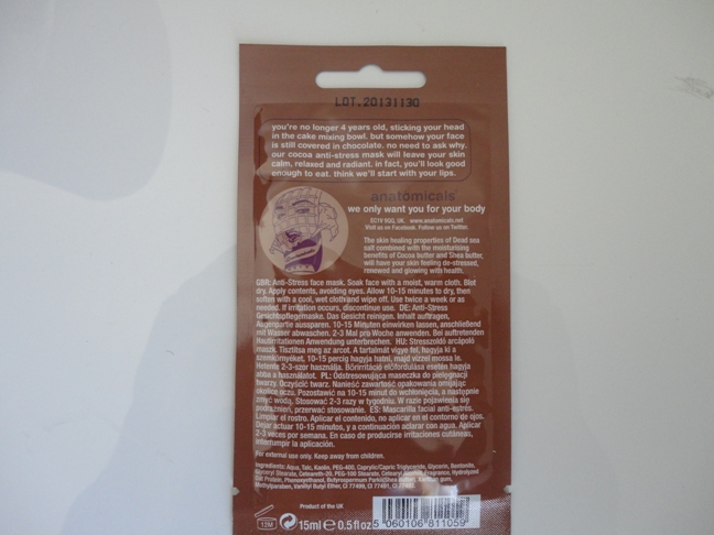 Anatomicals Look You've Got Chocolate All Your Face Anti-Stress Mask