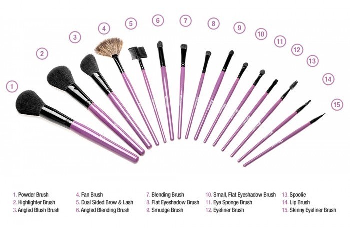 BH Cosmetics 15 Piece Wild Purple Brush Set