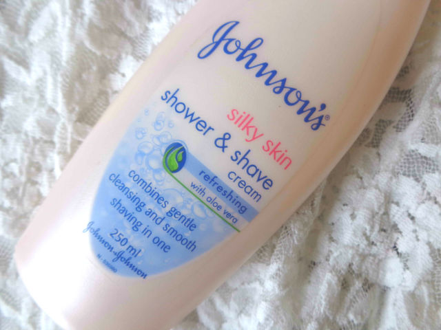 Johnsons silky skin shower and shave cream 1