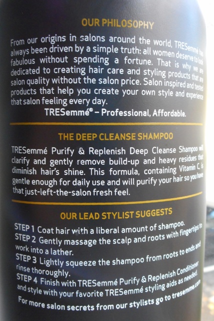 Kilimanjaro Forfatter grinende Tresemme Vitamin C Deep Cleansing Shampoo
