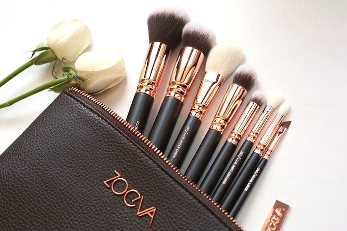 zoeva rose gold makeup brushes